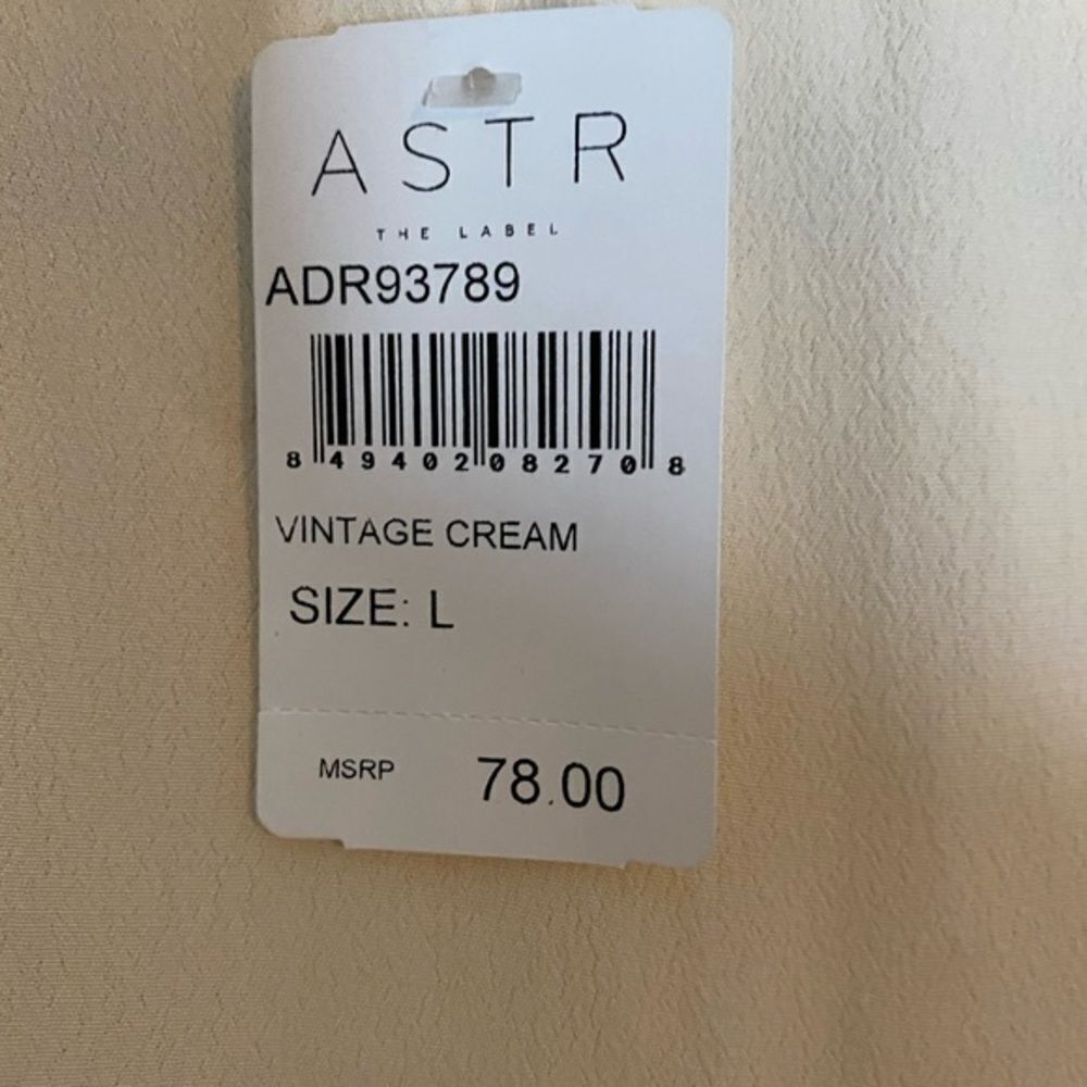 NWT‎ Nordstrom’s ASTR Vintage Cream Dress size large - Picture 7 of 8